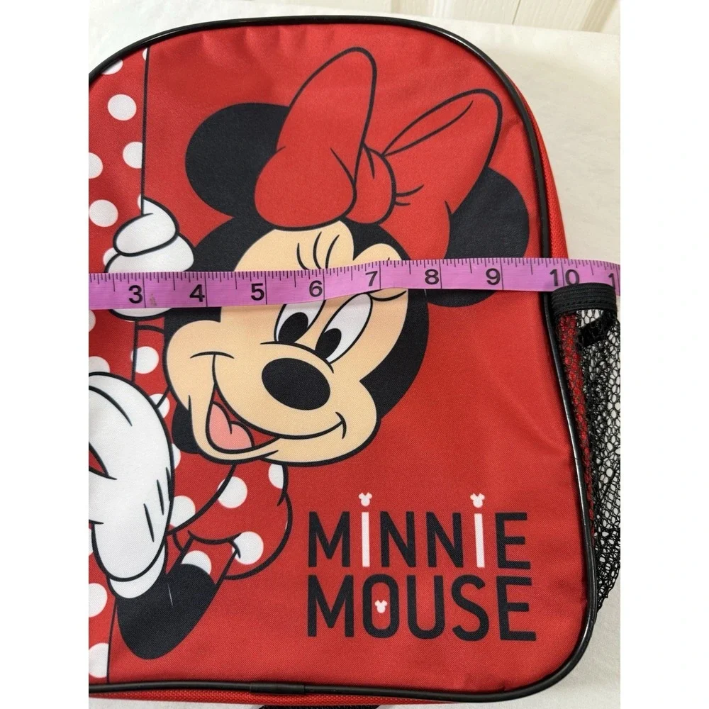 Disney Minnie Mouse Backpack Red Polka Dot Bow Kids School Bag NWOT